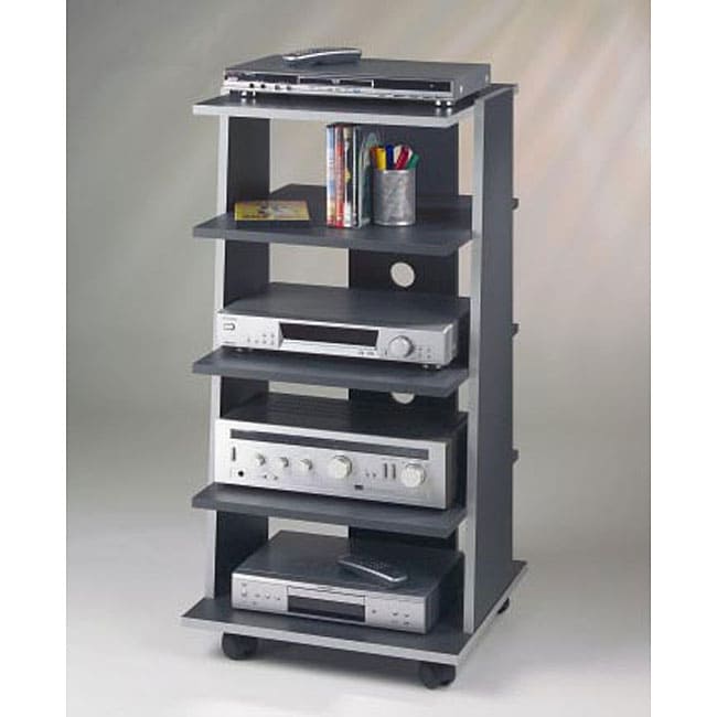 Audio Rack on Heavyduty Casters Free Shipping Today