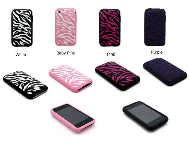 Zebra Stripes Laser Cut Skin Case for iPhone 3G  