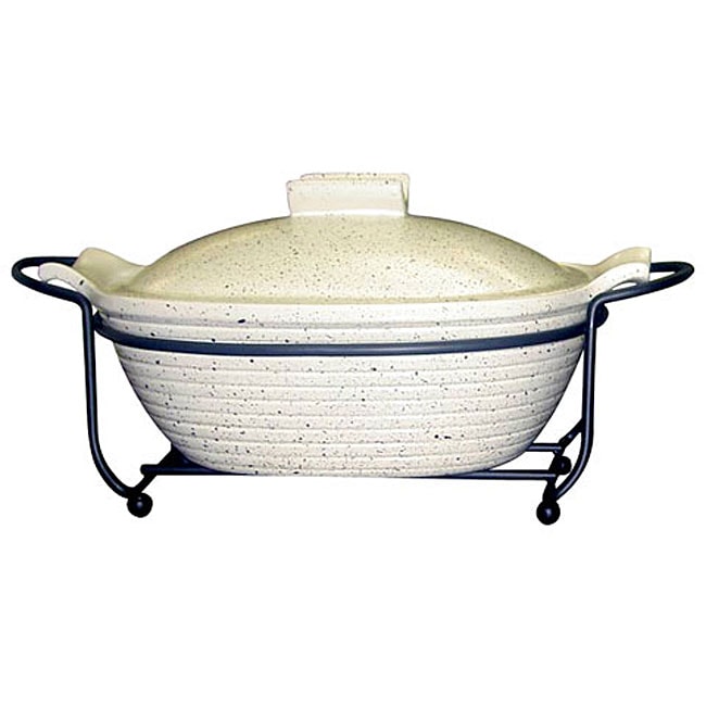 Sterling Home Covered Oval Casserole with Caddy  