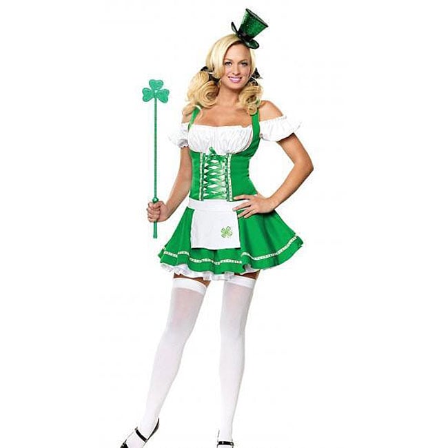 St. Patricks Day Lucky Lass Aproned Dress  