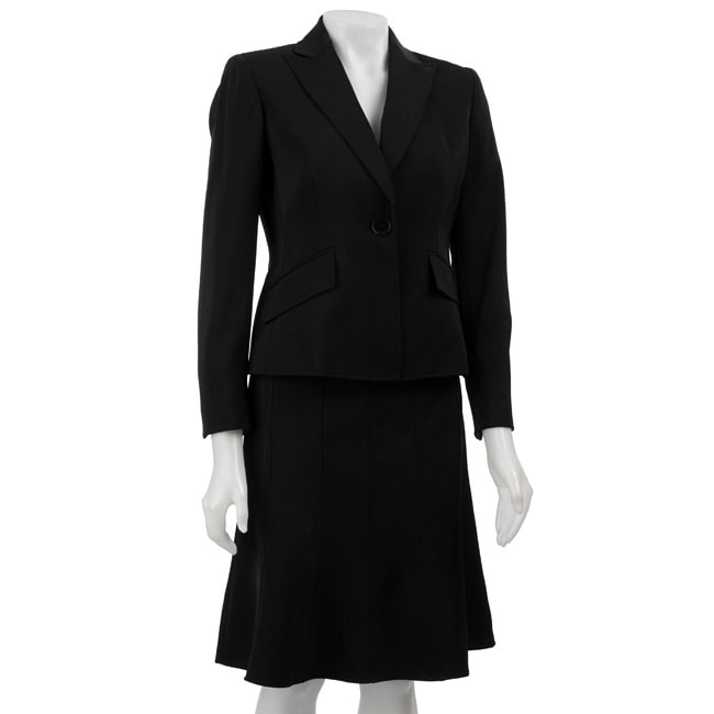 Kasper Women's Black 2-piece Petite Twill Skirt Suit - 11957168 ...