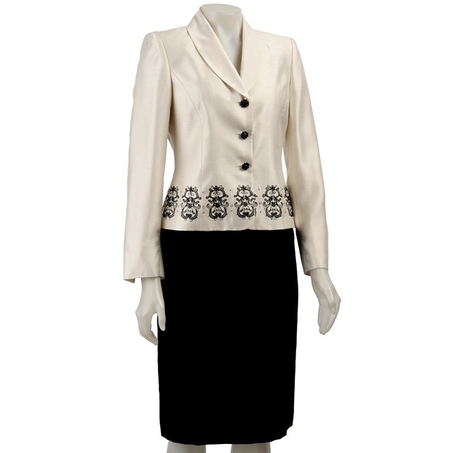 Kasper Women's 2-piece Embroidered Skirt Suit - 11957171 - Overstock ...