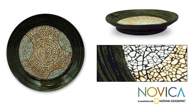 Eggshell Tunnel End Mosaic Bowl (Thailand)  