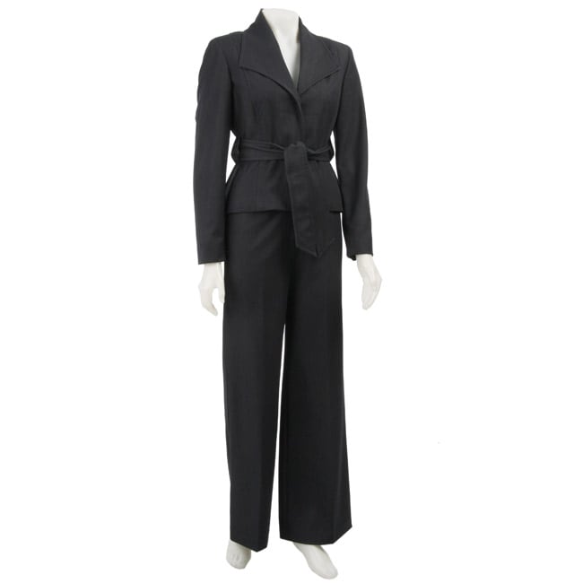 Sharagano Womens Denim Pant Suit  