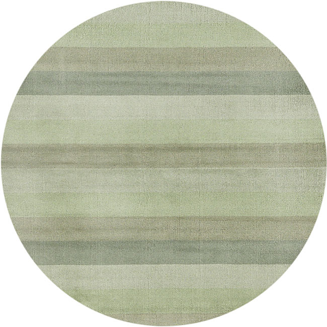 Green Stripes Wool Rug (6 Round) (GreenPattern StripeMeasures 0.5 inch thickTip We recommend the use of a non skid pad to keep the rug in place on smooth surfaces.All rug sizes are approximate. Due to the difference of monitor colors, some rug colors ma