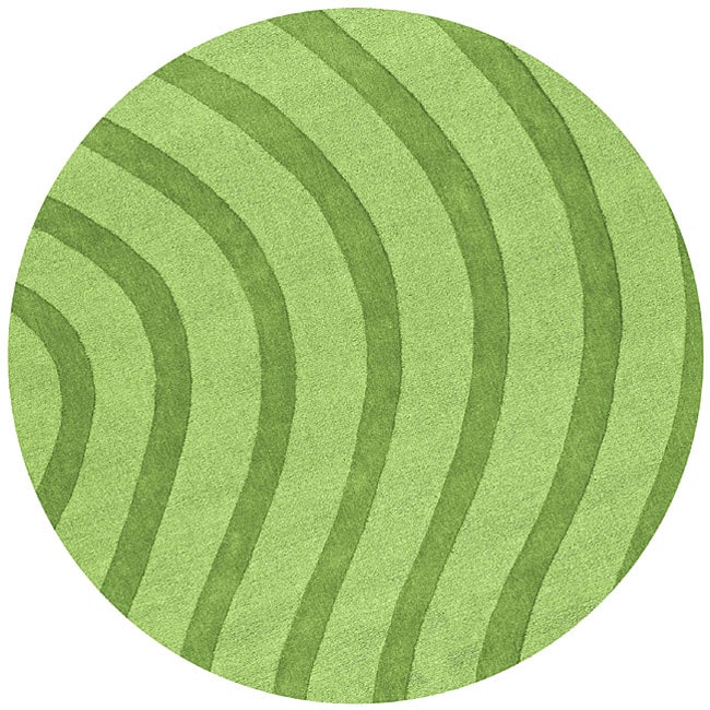 Green Waves Rug (6 Round)  