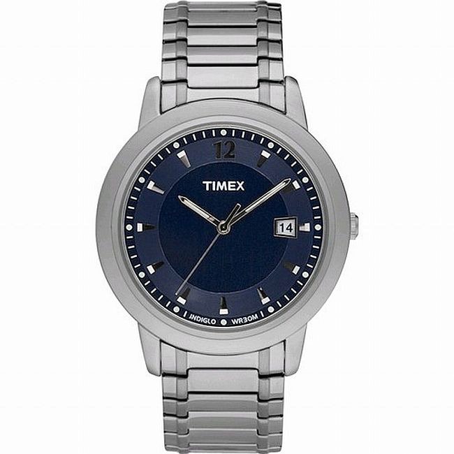 Timex Classic Indiglo Men's Stainless Steel Watch Free Shipping On