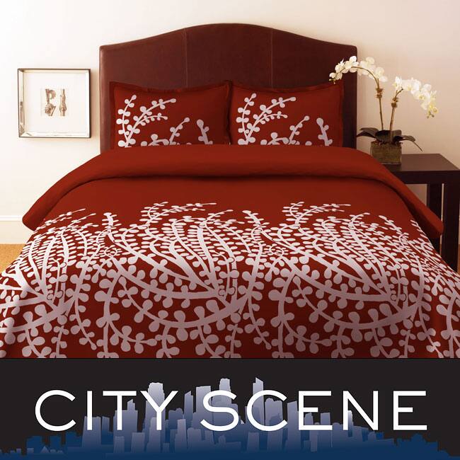 City Scene Branches Spice Duvet Cover Set