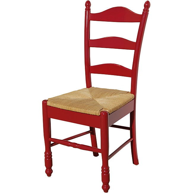 red ladder back chairs