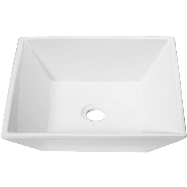 DeNovo Modern Square Porcelain Vessel Sink
