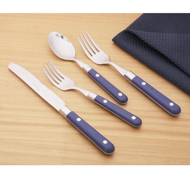 Ginkgo Le Prix 20 piece Royal Blue Flatware Set