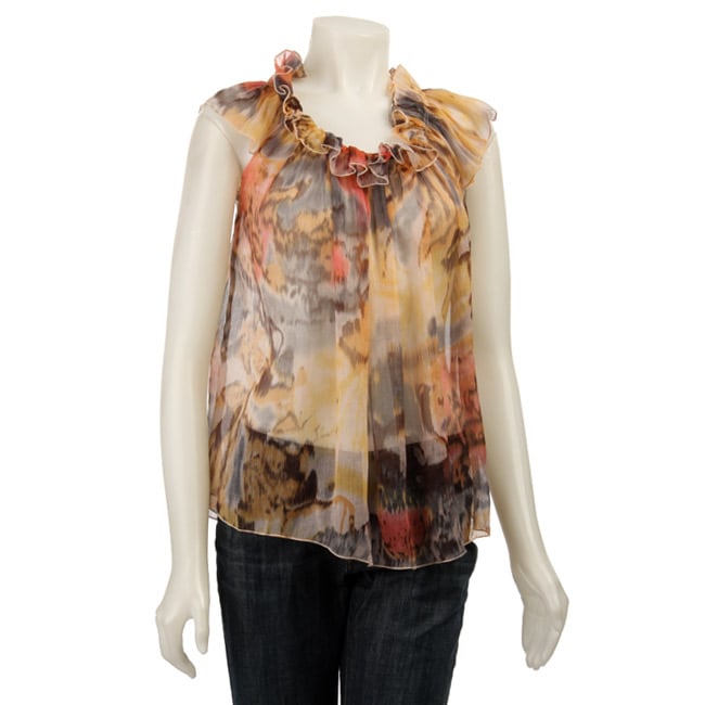 FINAL SALE Gigi Florence Juniors Sheer Chiffon Blouse  