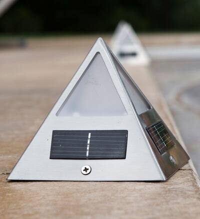 Pyramid-shaped Solar Deck Light