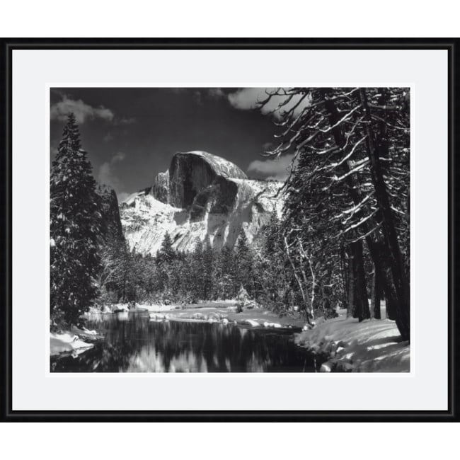 Ansel Adams Half Dome, Winter   Yosemite, 1938 Framed Print 