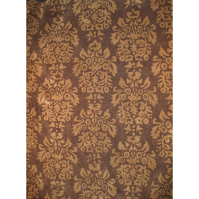 Damask Chocolate Rug (5 x 7)  