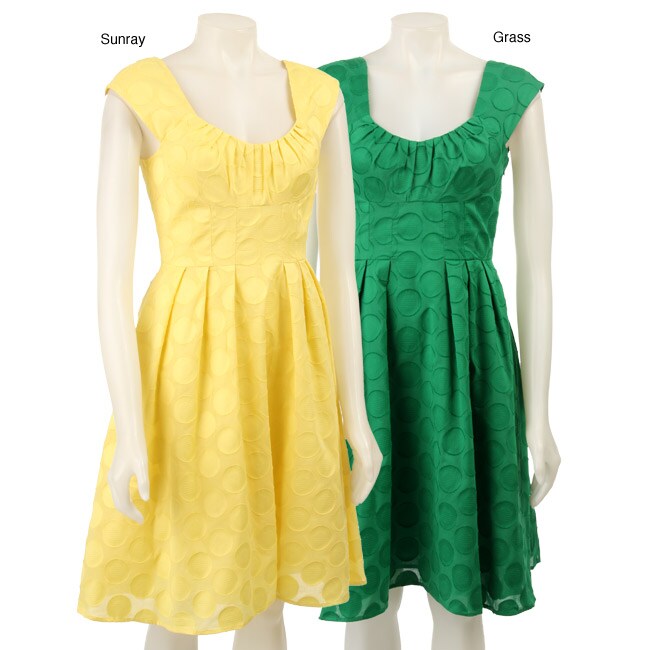 Calvin Klein Women's Tonal Dot Cap Sleeve Sundress Free Shipping