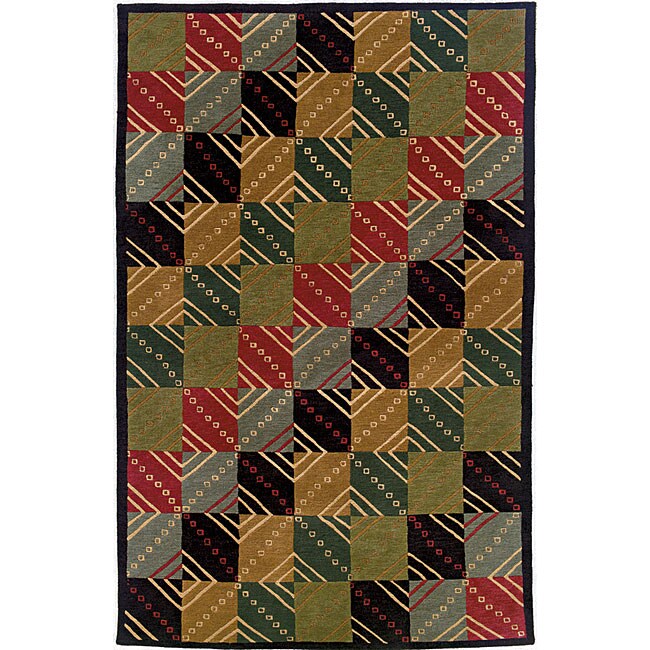 Hand knotted Multi color Pattern Wool Rug (5'3 x 8'6) 5x8   6x9 Rugs