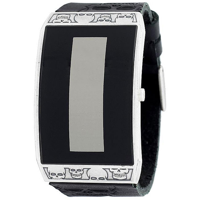 Lucky Brand Mens Skull embossed Digital Watch  