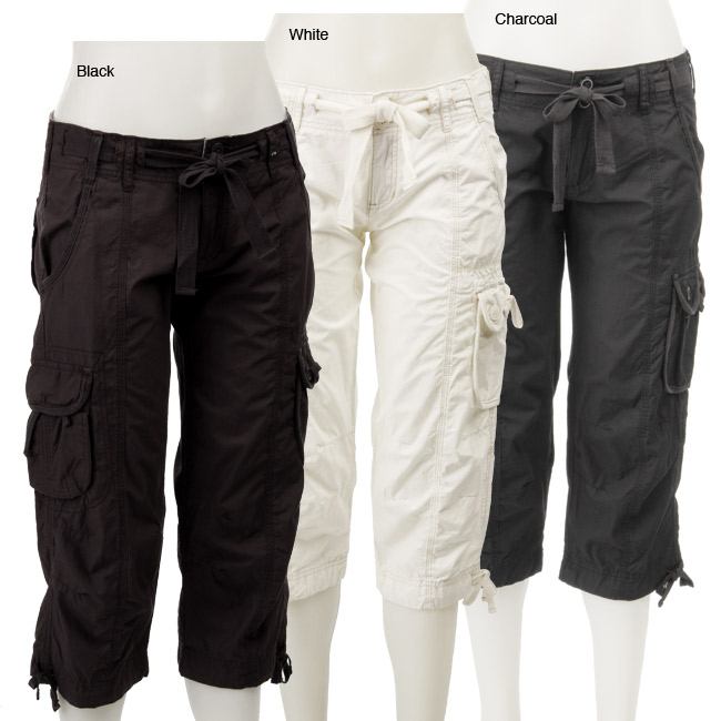 cotton womens cargo capris