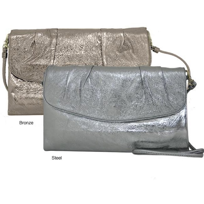 Franchi Brigitta Metallic Clutch Bag  