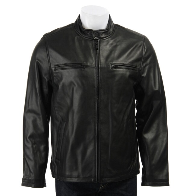 Guess Men's Leather Moto Jacket - 11993035 - Overstock.com Shopping ...