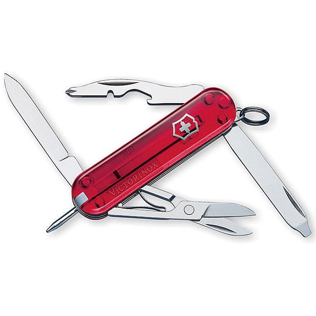 Swiss Army 'Manager' Ruby Translucent 10 tool Pocket Knife Victorinox Swiss Army Pocket Knives