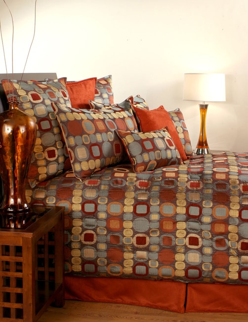 Sherry Kline Metro Terracotta 7 piece Comforter Set  