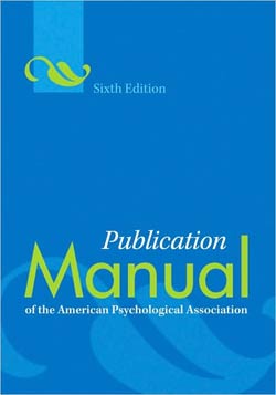 Publication Manual of the American Psychological Association 