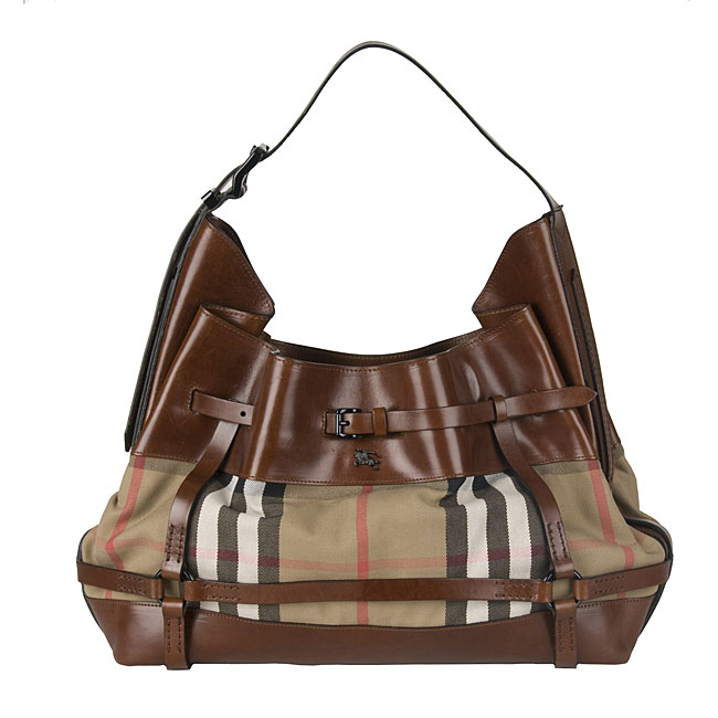 burberry check hobo bag