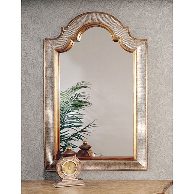 Shop Silver And Gold Arched Top Mirror - Free Shipping Today 