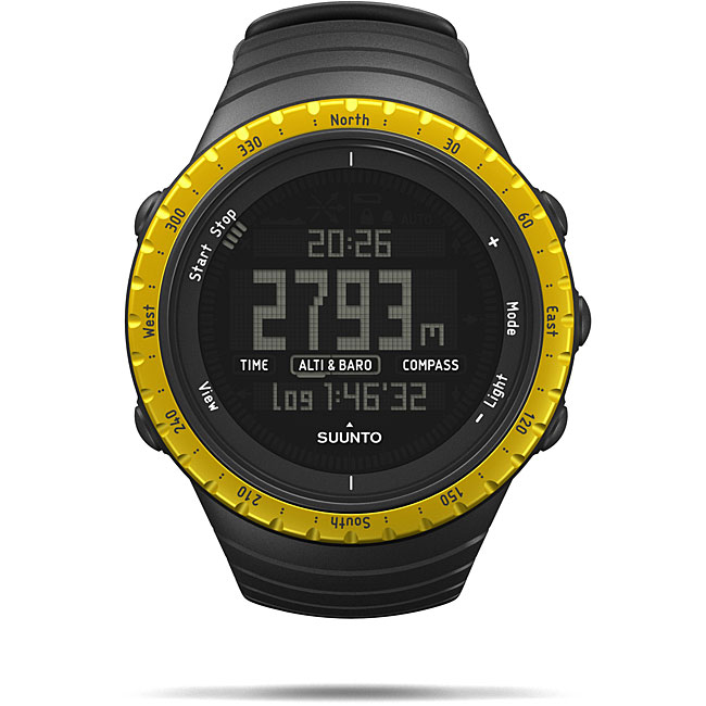 Suunto Core Mens Black/ Yellow Altimeter Watch  