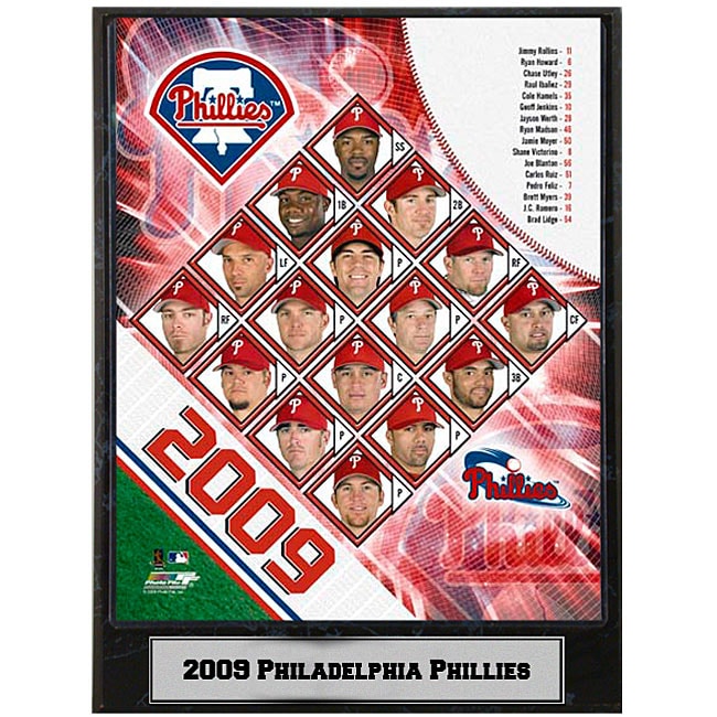 2009 Philadelphia Phillies 9x12 Photo Plaque  