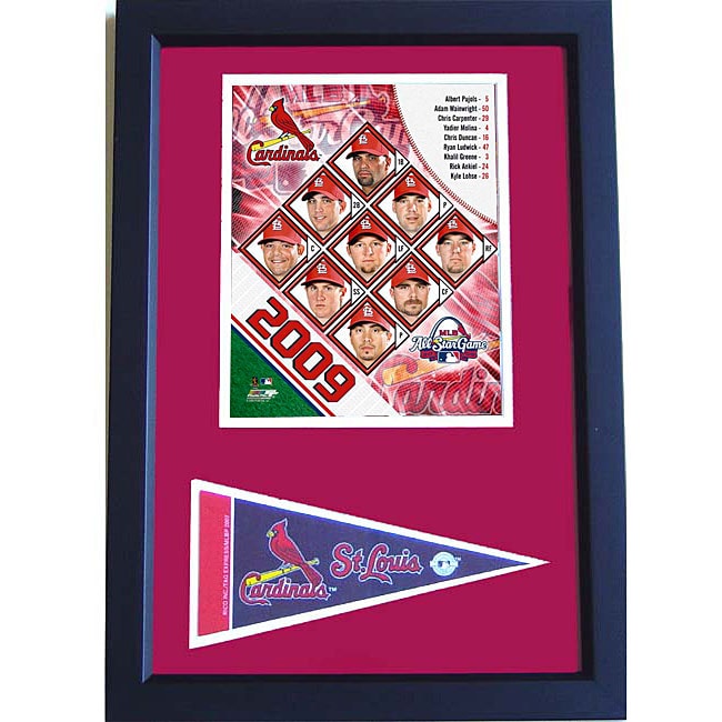 2009 St. Louis Cardinals 12x18 Print with Mini Pennant  