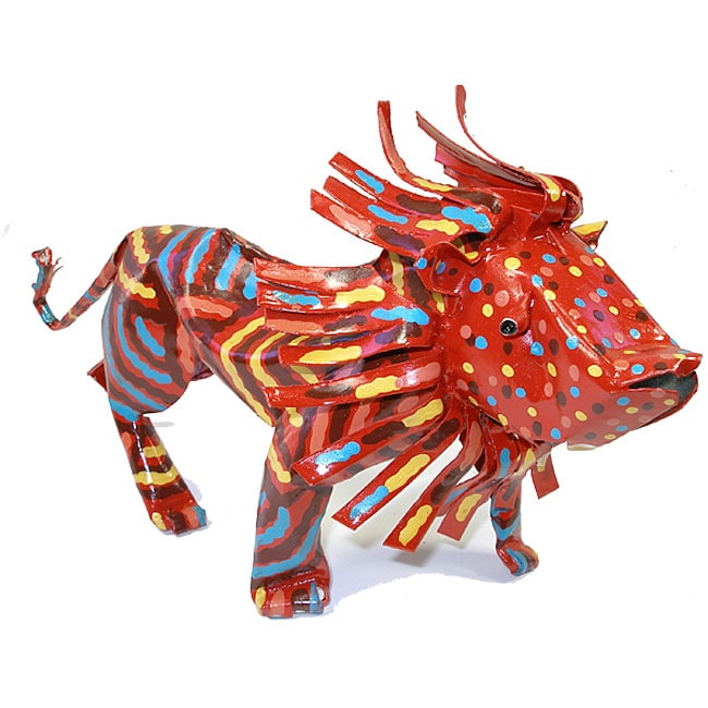 Painted Tin Lion (Zimbabwe)  