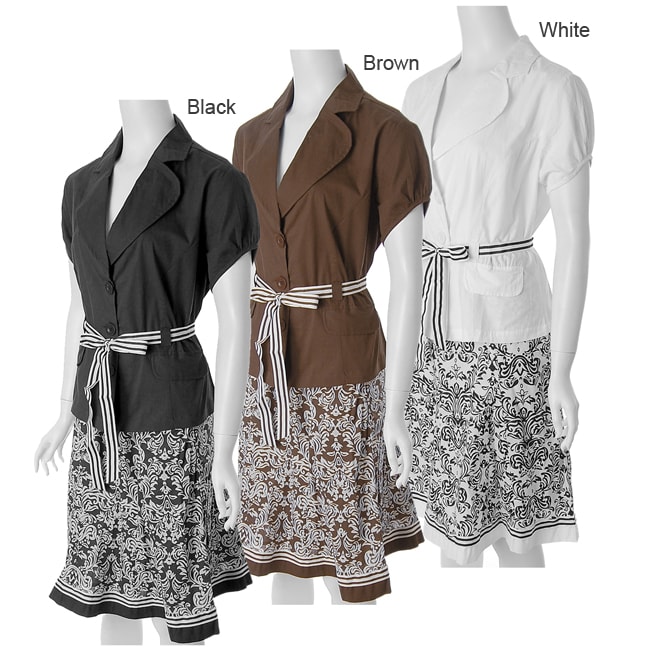 CG Sport 2 piece Plus Size Floral Skirt and Blouse Set  