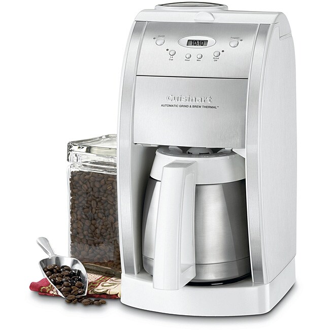 Cuisinart DGB600BCW White Grind and Brew Coffee Machine Free