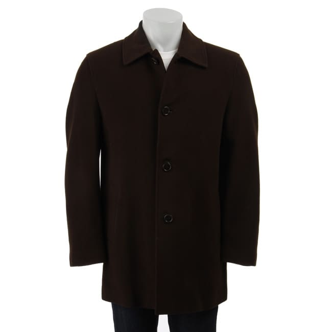 Cole Haan Mens 34 inch Wool/ Cashmere Blend Coat