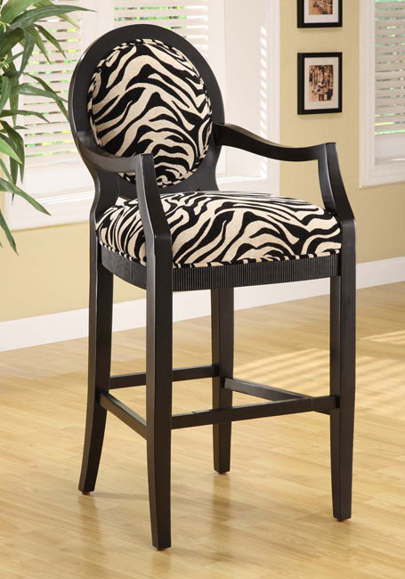 Zebra Stripe 30 inch Barstool  