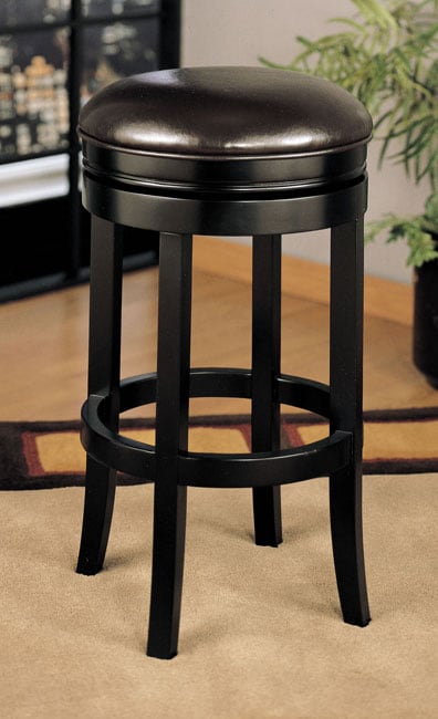 26 Dark Brown Bicast Leather Swivel Barstool