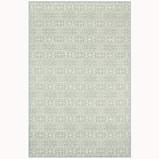 Martha Stewart Bloomery Aloe Cotton Rug (86 x 116)