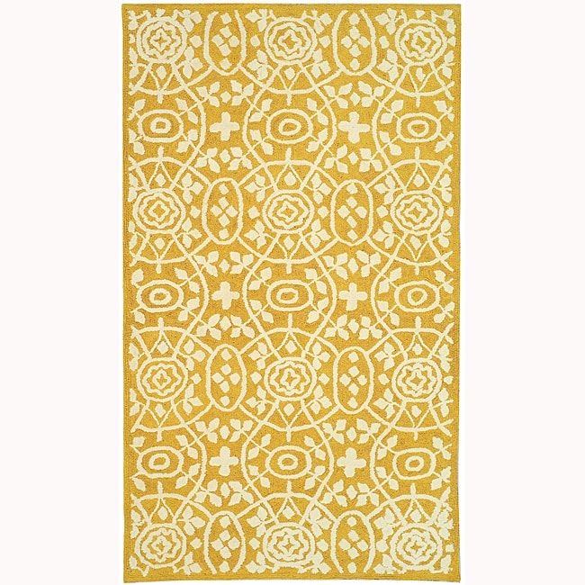 Martha Stewart Bloomery Sunflower Cotton Rug (96 x 136)