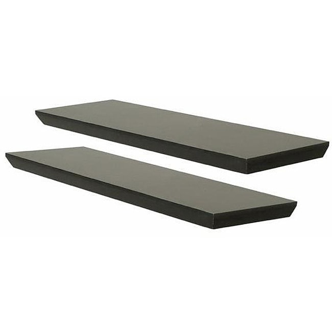 Floating 24 inch Black Shelves (Set of 2)  