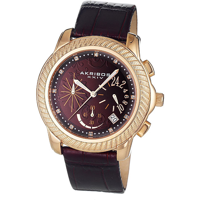 Akribos XXIV Mykonos Womens Chronograph Quartz Strap Watch