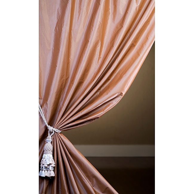 Signature Brich Faux Silk Taffeta Curtain Panel (50 in. x 108 in.) Curtains