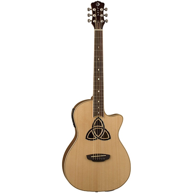 Luna Trinity Natural Parlor Cutaway Acoustic /Electric Guitar