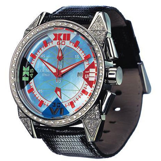 Locman Italy Cavallo Pazzo Women S Diamond Leather Strap Watch Overstock 4044352