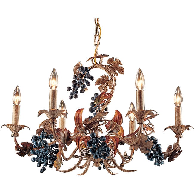 Tuscan Island 6 light Chandelier  