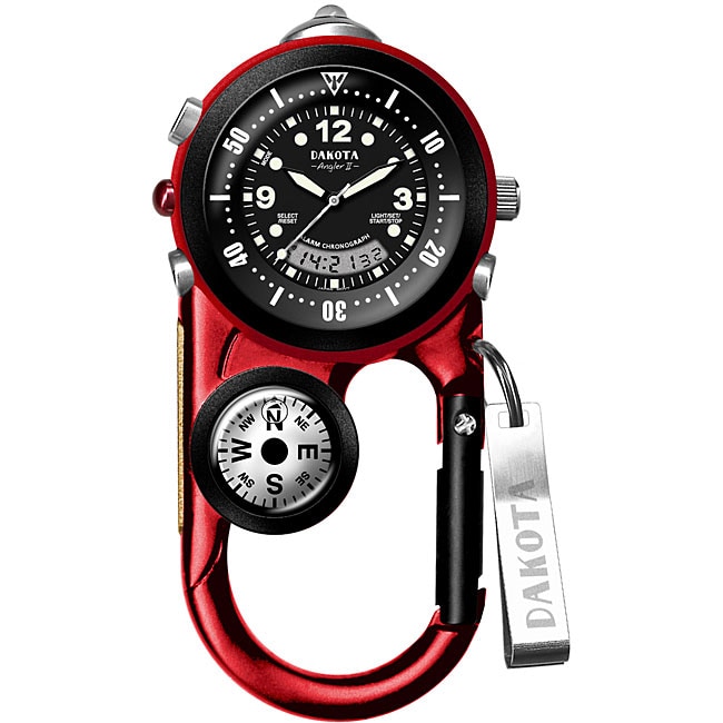 Dakota Mens Angler Red Carabiner Clip Watch  