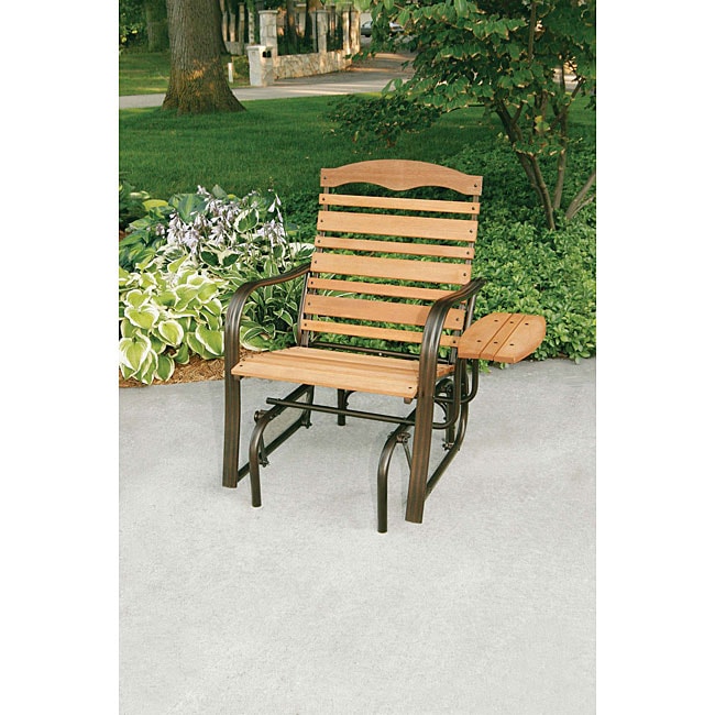 Woodlawn Bronze Glider Chair with Tray  