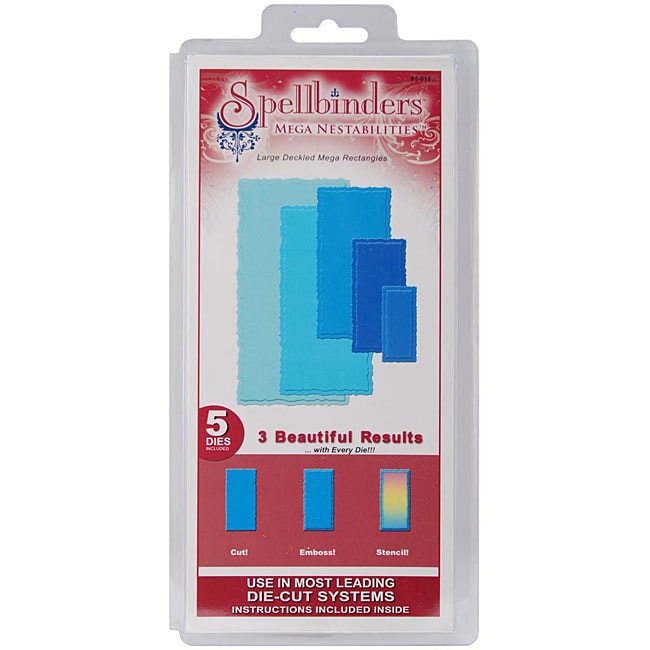 Spellbinders Mega Nestabilities Large Deckled Rectangles Dies 